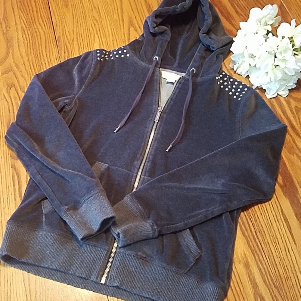 Michael Kors Zipper Hoodie Sweatshirt - Size Small